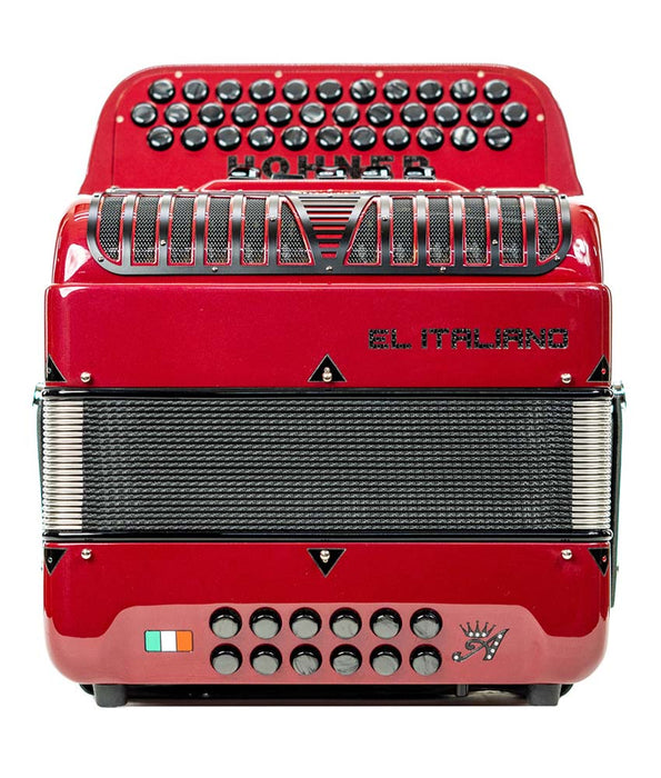 Hohner Anacleto El Italiano III 5 Switch Compact EAD Accordion - Red