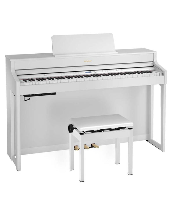 Roland HP702 Digital Piano Kit w/ Stand and Bench - Satin White