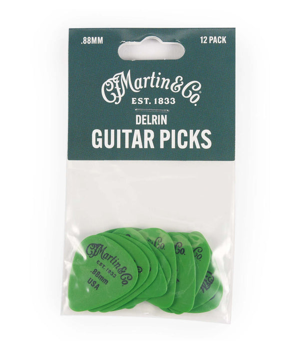 Martin 18A0155 Delrin .88mm Guitar Picks - Green