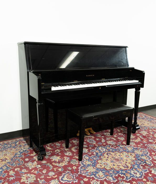Samick 46" SU147 Upright Piano | Polished Ebony | SN: IPC00766