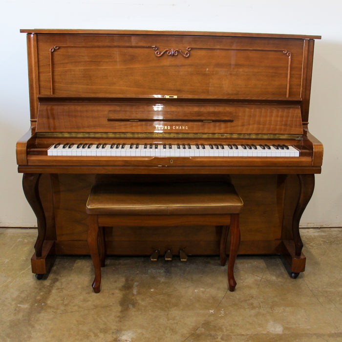Young Chang U-3 51" Polished Walnut Studio Piano with matching bench
