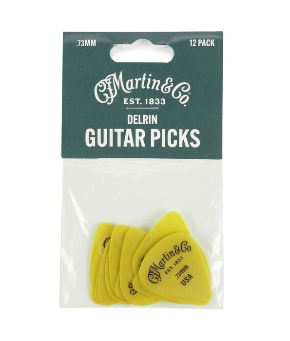 Martin 18A0154 Delrin .73mm Guitar Picks - Yellow