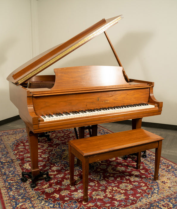 1987 Steinway & Sons 5'7" Model M Grand Piano | Satin Walnut | SN: 435724 | Used