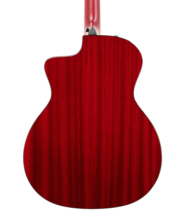 Pre Owned Taylor 224ce DLX LTD Grand Auditorium Acoustic-Electric Guitar - Transparent Red