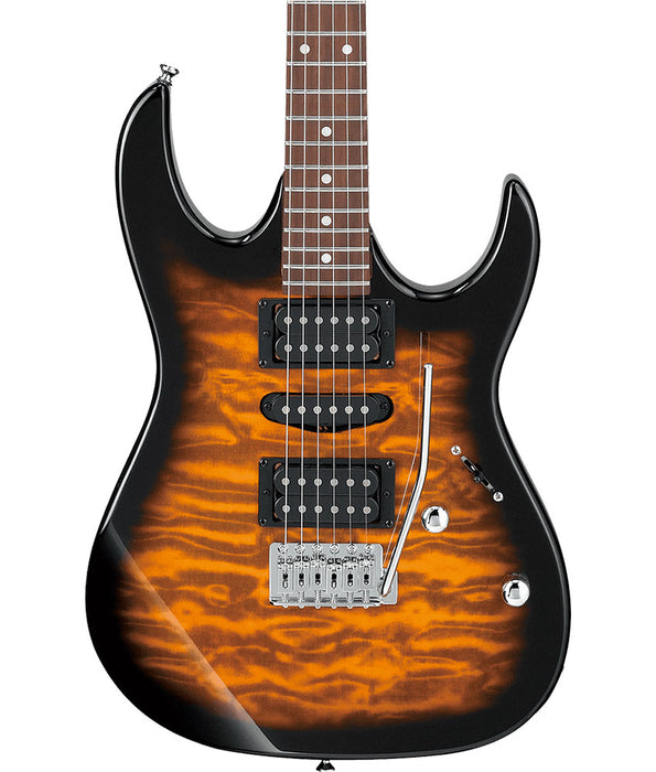Ibanez GRX70QA GIO Electric Guitar - Sunburst Quilted Maple