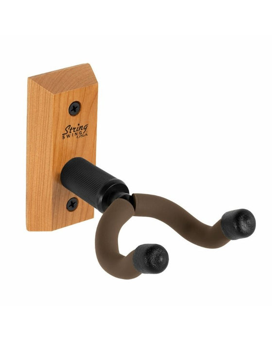 String Swing Guitar Wall Mount for Acoustic & Electric Guitars - Cherry