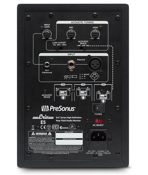 Pre-Owned PreSonus Eris E5 2-Way 5.25" Near Field Studio Monitor