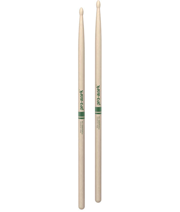 ProMark Classic Forward 7A Natural Wood Tip Drumsticks - Raw Hickory