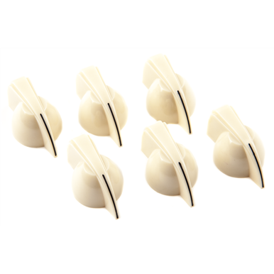 Fender Chicken Head Amplifier Control Knobs, Set of 6, Cream