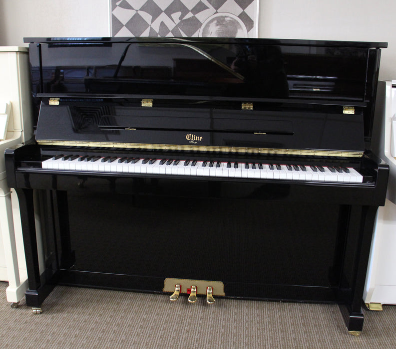 Cline Crescendo Hl 121 Polished Ebony Upright Studio Piano