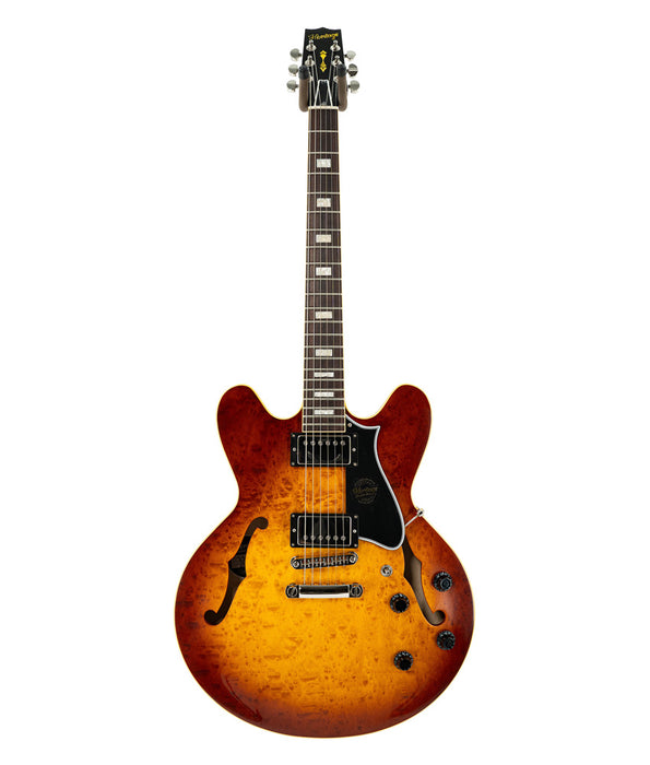 Heritage Custom Shop Core Collection H-535 Blistered Maple Semi-Hollow Electric Guitar - Almond Sunburst
