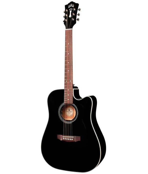 Guild D-140CE Solid Spruce/Solid Mahogany Acoustic-Electric Guitar - Black