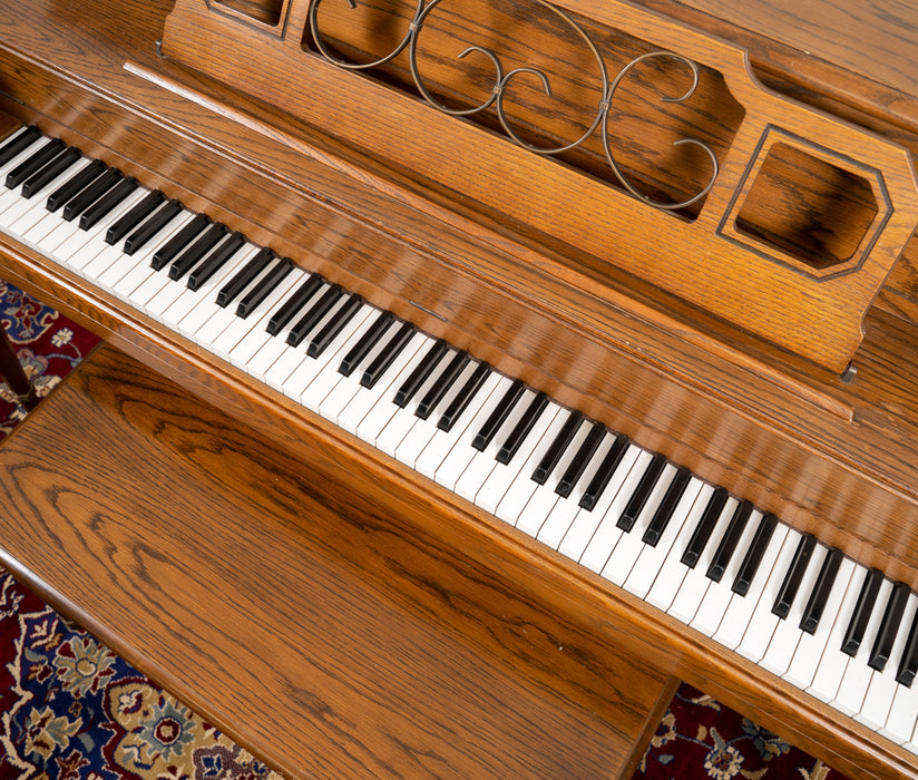 Everette Upright Piano | Satin Oak | Used