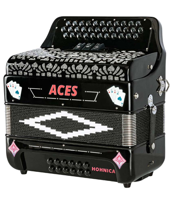 Hohnica Aces II FBE 3 Register Accordion - Black