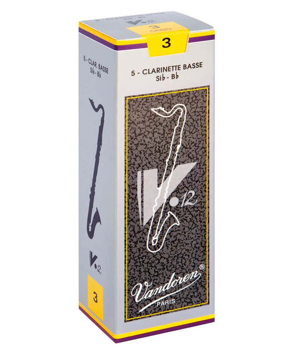 Vandoren V12 #3 Bass Clarinet Reeds - 5 Pack
