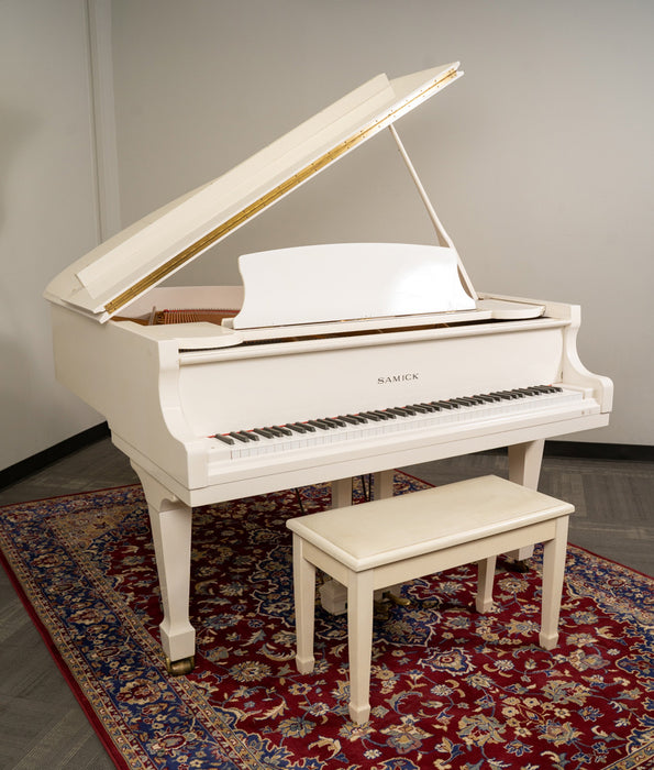 Samick 5'1" SG-155 Baby Grand Piano | Polished White | Used