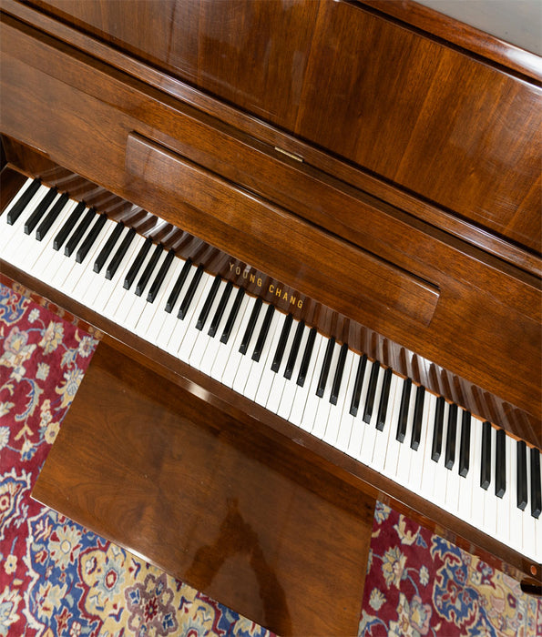 Young Chang E-101 Upright Piano | Polished Mahogany | SN: 1374078 | Used