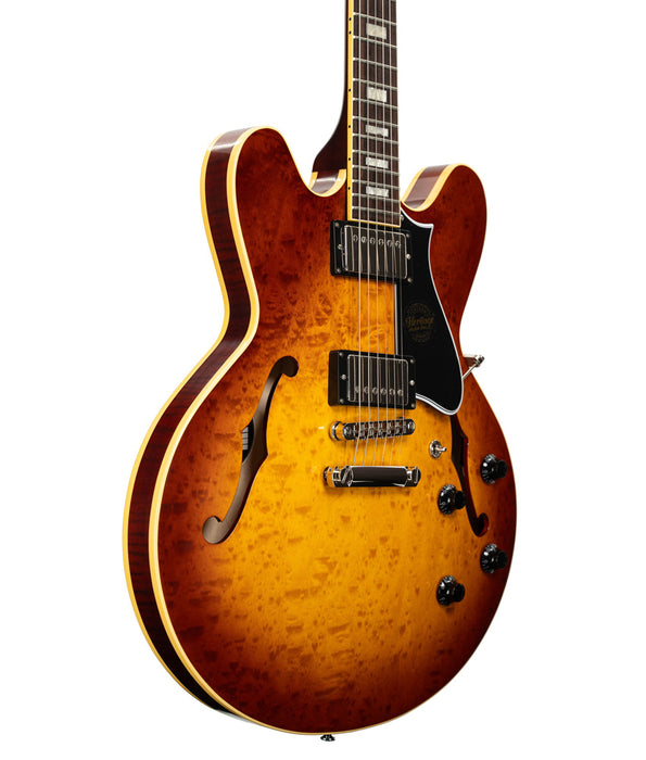 Heritage Custom Shop Core Collection H-535 Blistered Maple Semi-Hollow Electric Guitar - Almond Sunburst