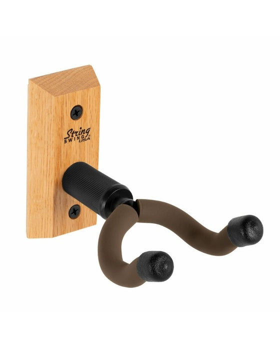 String Swing Guitar Wall Mount for Acoustic & Electric Guitars - Oak