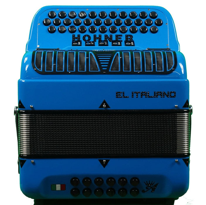 Hohner Anacleto El Italiano III 5 Switch FBbEB Compact Accordion - Blue
