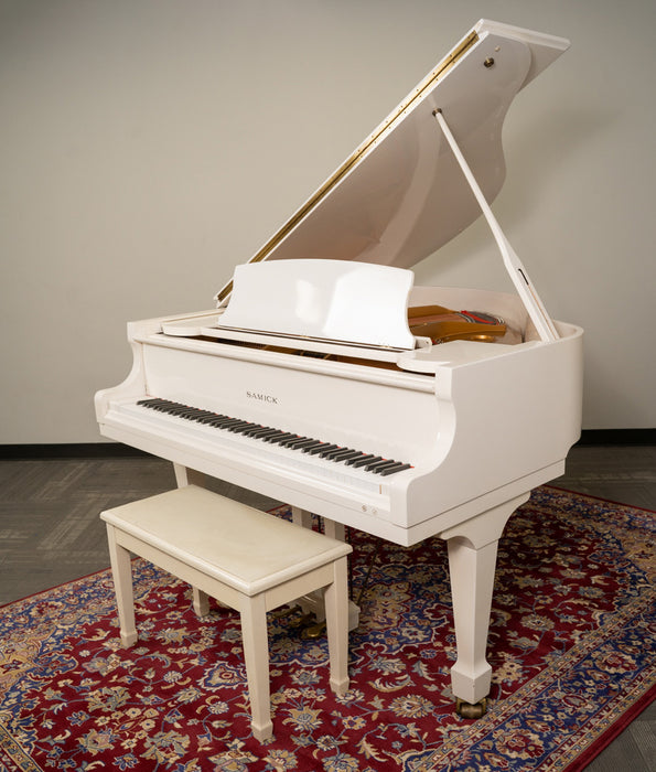 Samick 5'1" SG-155 Baby Grand Piano | Polished White | Used