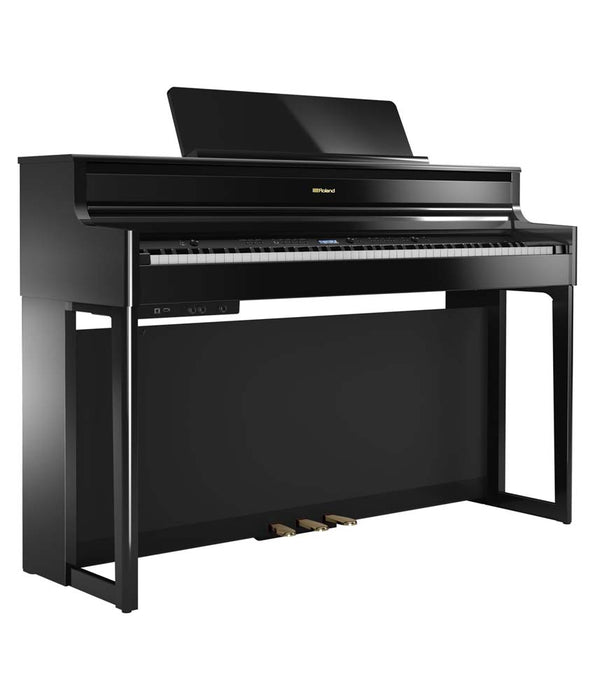 Roland HP704 Digital Piano Kit w/ Stand and Bench - Polished Ebony | New