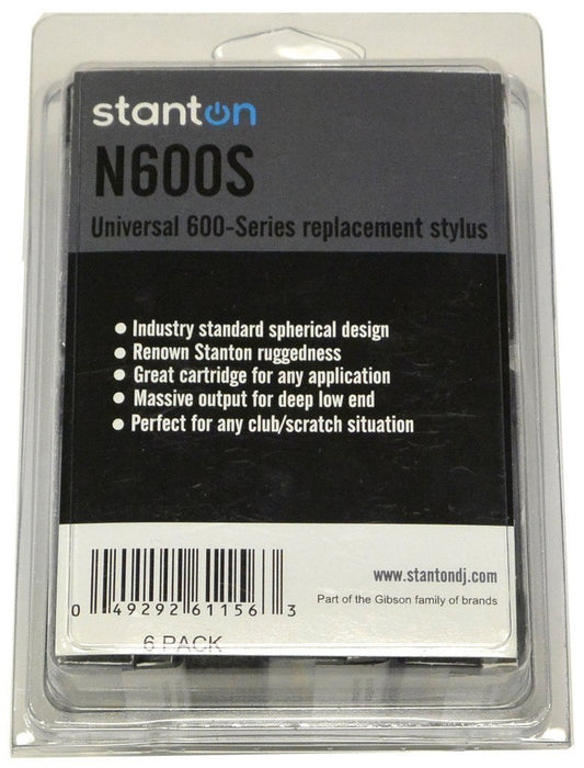 Stanton N600S Stylus 6 Pack of Turntable Cartridge 600-series Replacement Stylus Record Player Needles