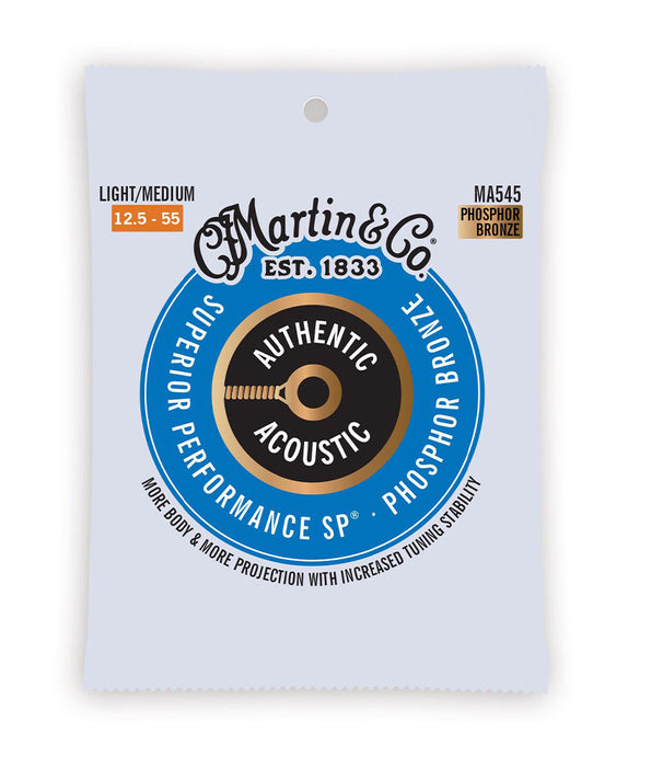 Martin MA545 Light/Medium 12.5-55 Phosphor Bronze Guitar Strings