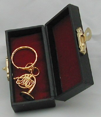 French Horn Key Chain 1.25"
