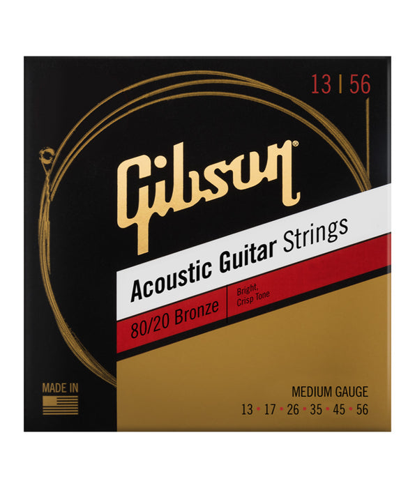 Gibson Coated 80/20 Bronze .013-.056 Medium Acoustic Guitar Strings