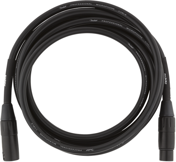 Fender Professional Series Microphone Cable, 10', Black