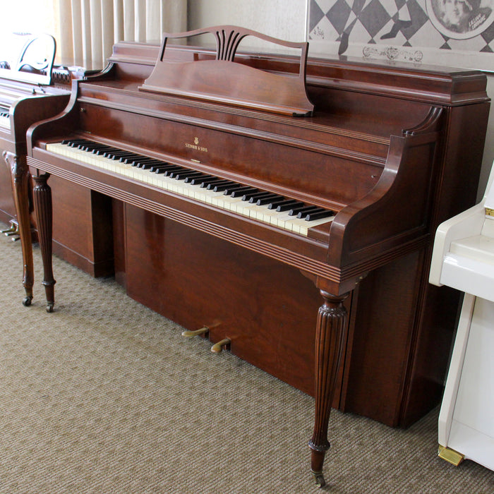 Steinway & Sons Model 40 Upright Piano | Hepplewhite Art Case | Mahogany