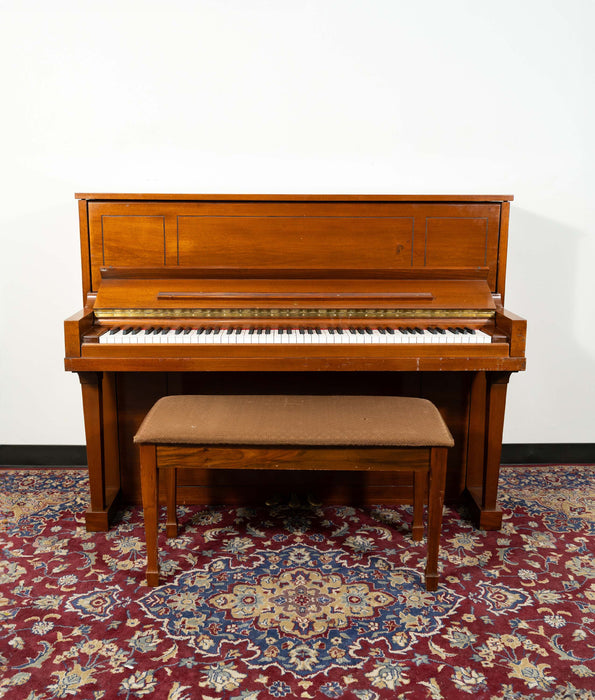 Steinway & Sons 1098 Studio Upright Piano | Satin Walnut | SN: 496658 | Used