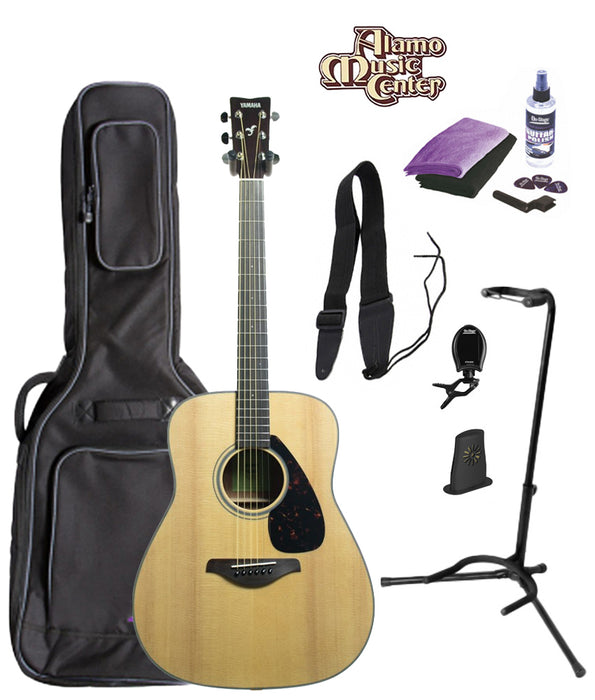 Yamaha FG800 Folk Acoustic Guitar Bundle w/ Gig Bag