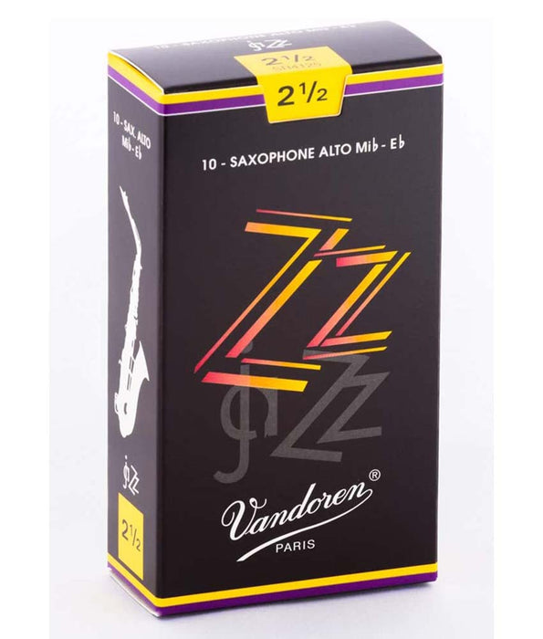Vandoren ZZ #2.5 Alto Sax Reeds - 10 Pack