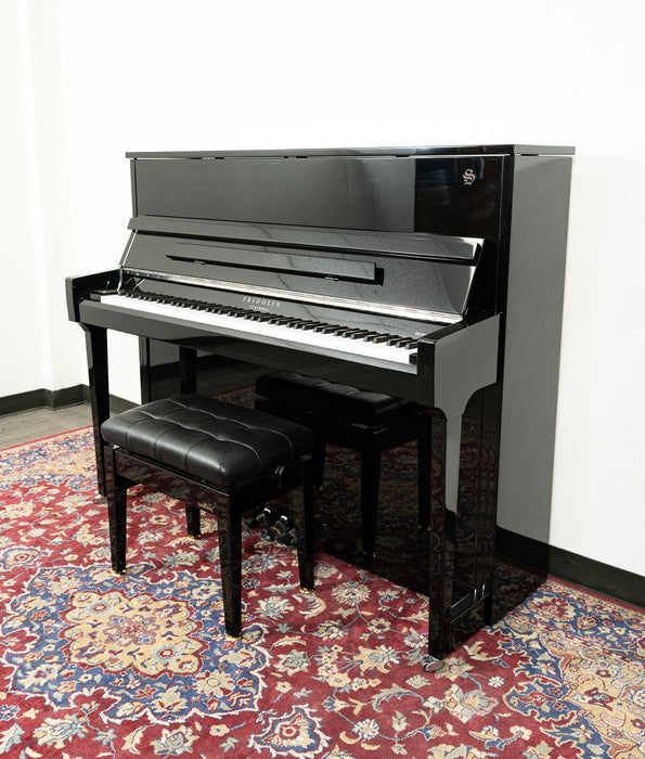 Schimmel Fridolin 48.5" F123 Tradition Upright Piano | Polished Ebony