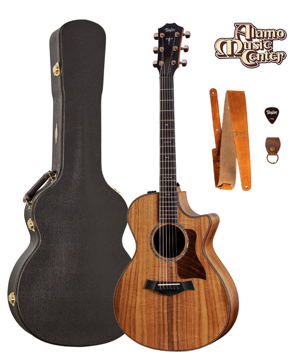Taylor 722CE Koa Grand Concert Acoustic-Electric Guitar Bundle