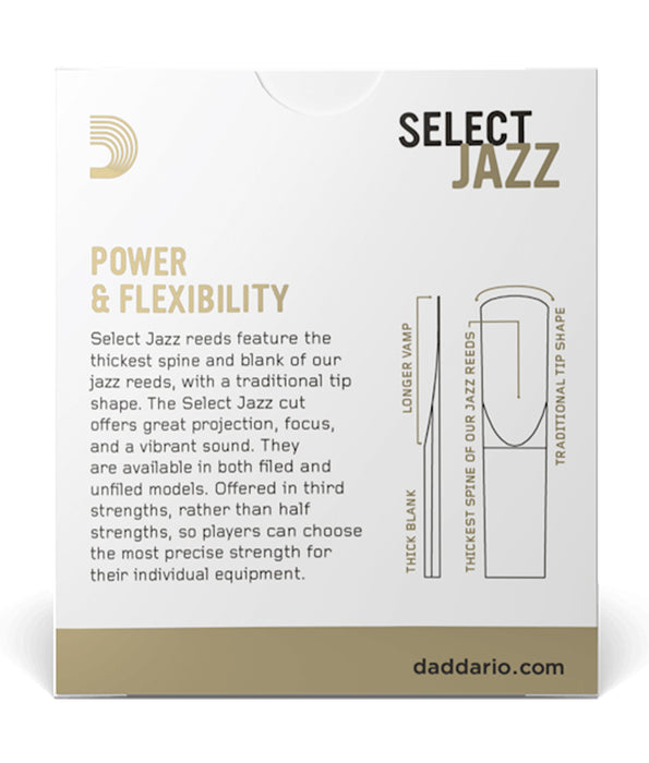 D'Addario Select Jazz Filed Soprano Saxophone Reeds, Strength 3 Medium -10-pack