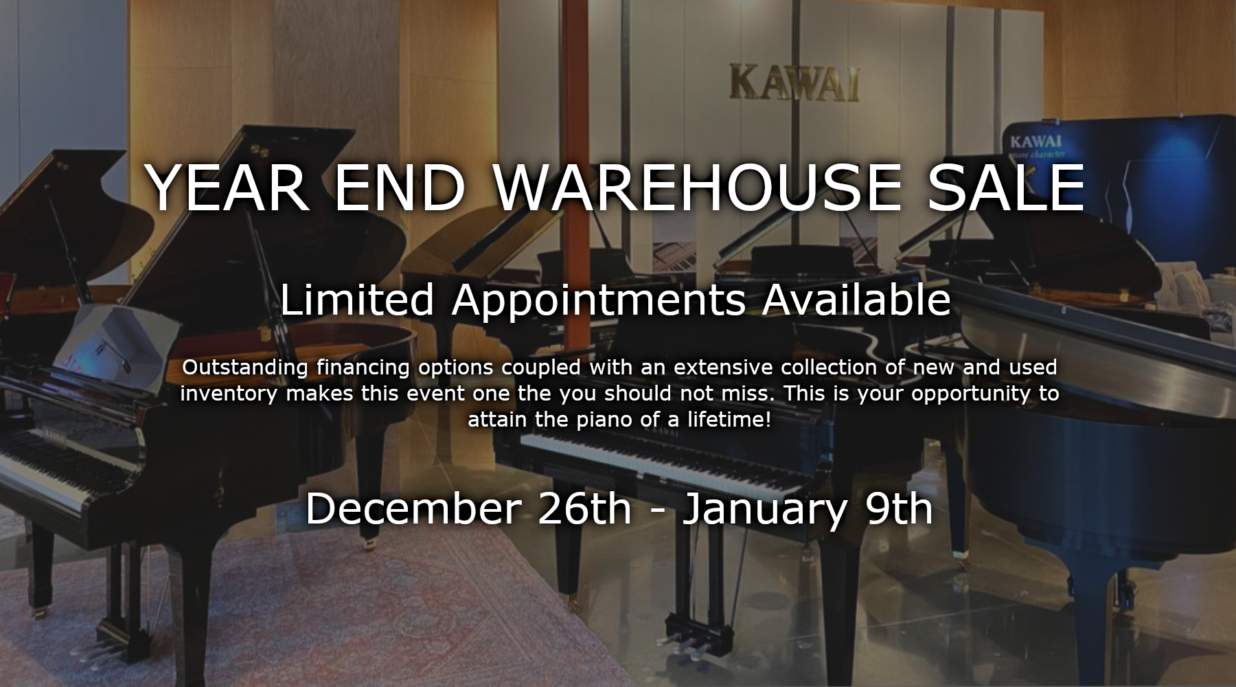 Alamo Music Center's Much Anticipated Year End Warehouse Piano Sale