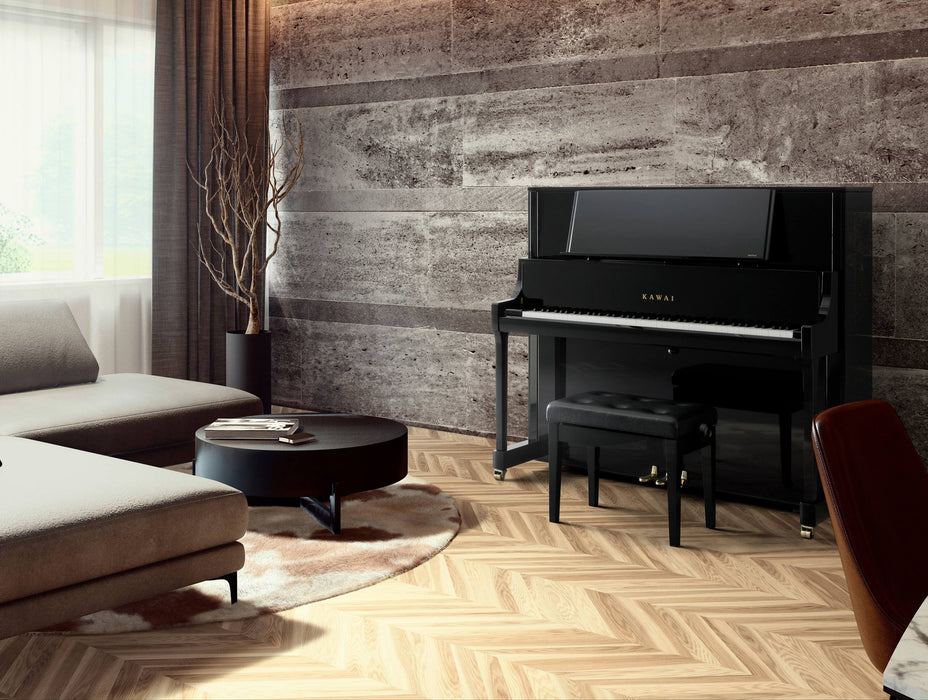Kawai K-700 Professional Upright Piano | Polished Ebony | 51" | New