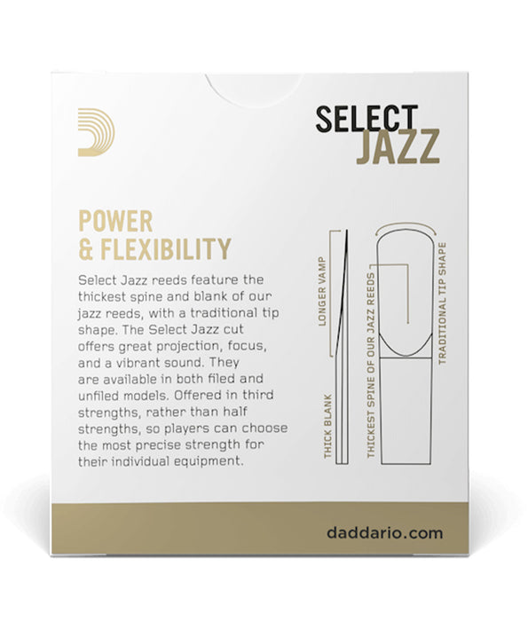 D'Addario Select Jazz Filed Alto Saxophone Reeds, Strength 2 Hard - 10 ...