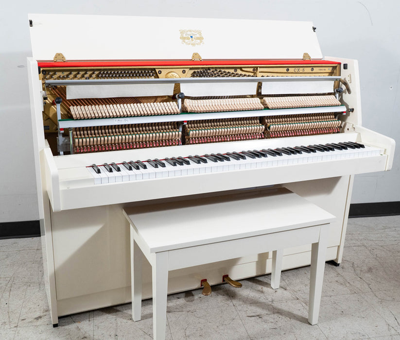 Kawai CX-5 Upright Piano (1990) | Polished Ivory | Serial no. 1994168 | New
