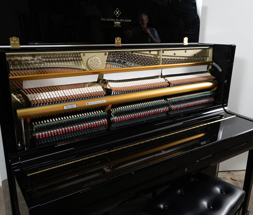 Kawai K-500 Upright Piano (2022) | Ebony Polish | Used
