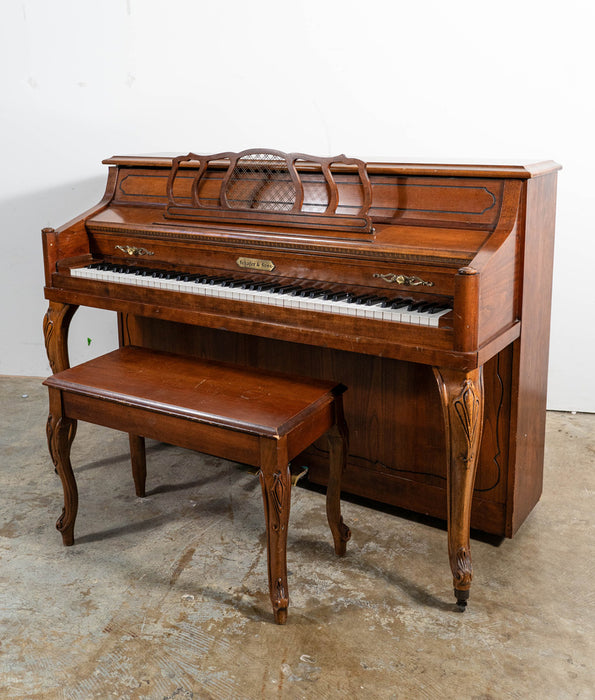 Schafer & Sons Upright Piano | Satin Mahogany | Used