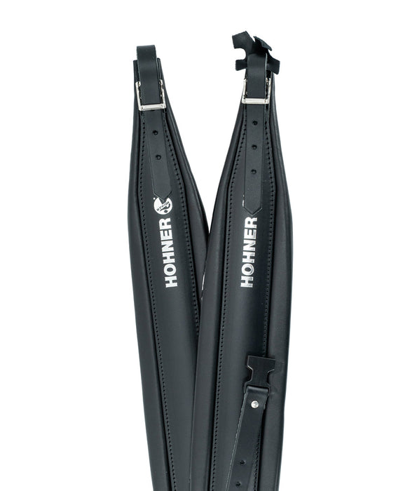 Hohner ACC22 Deluxe Italian Leather Accordion Straps - Black | New