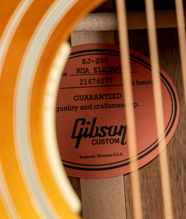 Gibson SJ-200 Elegant Koa Acoustic-Electric Guitar - Honey Burst