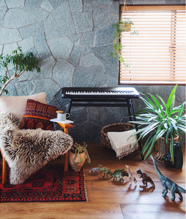 Yamaha PSR-E360 61-Key Touch Sensitive Portable Keyboard with Power Supply - Dark Walnut