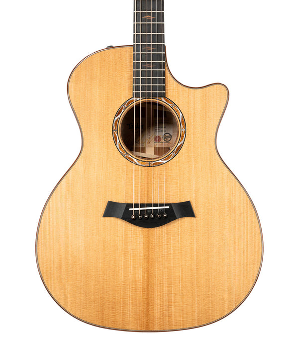 Pre-Owned Taylor Custom Grand Auditorium Torrefied Spruce/Quilted Big Leaf Maple Acoustic/Electric - "Catch #2"