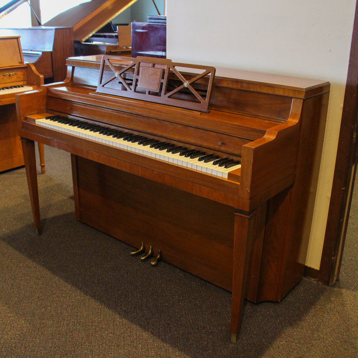 Everett Upright Furniture Console Piano | Walnut Finish