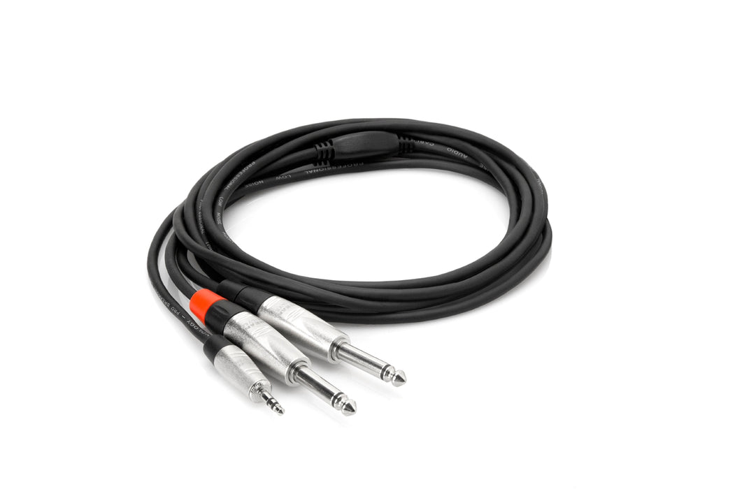 Hosa 3 Foot Pro Stereo Breakout 3.5mm TRS to Dual 1/4 in TS